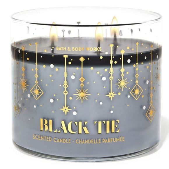 Black Tie 3 Wick Candle by Bath & Body Works New In Box - Picture 2 of 2
